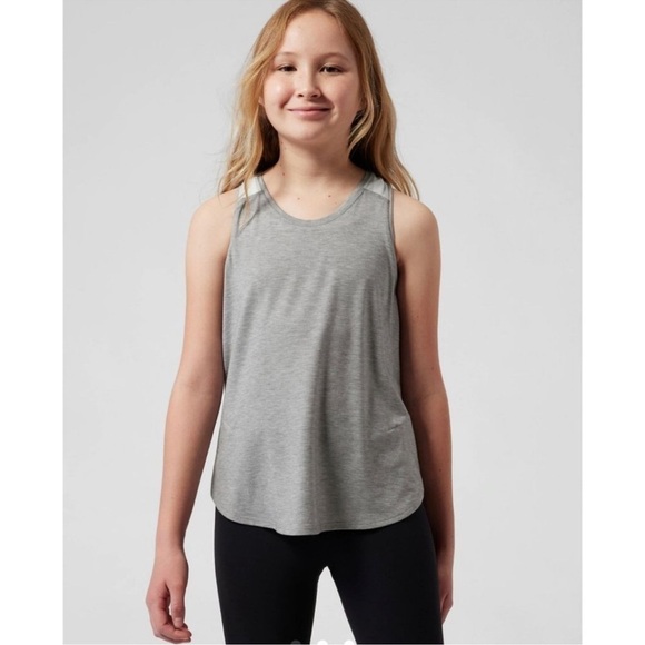 Athleta Girl Comeback Tank Top Grey Heather Sz XS/6 - Picture 7 of 8